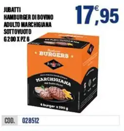 Adhoc Jubatti hamburger di bovino adulto marchigiana sottovuoto offerta