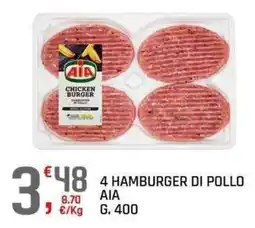 A&O 4 hamburger di pollo AIA offerta