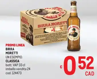 Metro Birra moretti, classica offerta