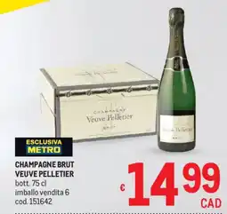 Metro Champagne brut VEUVE PELLETIER offerta