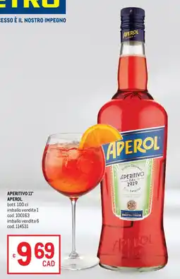 Metro Aperitivo 11° APEROL offerta
