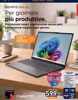 Unieuro Lenovo IDEAPAD SLIM 3X 83N3000AIX offerta
