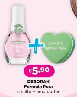 La Saponeria DEBORAH Formula Pura smalto + lima buffer offerta