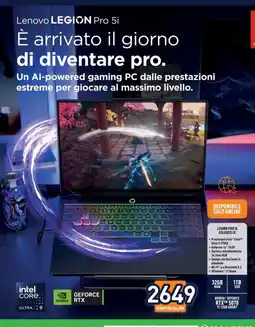 Unieuro Lenovo LEGION PRO 5i 83LU002LIX offerta