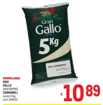 Metro Riso gallo, carnaroli offerta