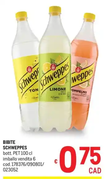 Metro Bibite SCHWEPPES offerta