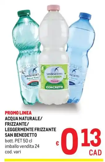 Metro Acqua naturale/ frizzante/ leggermente frizzante SAN BENEDETTO offerta