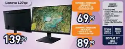 Unieuro Lenovo MONITOR 68C8GAC3IT offerta