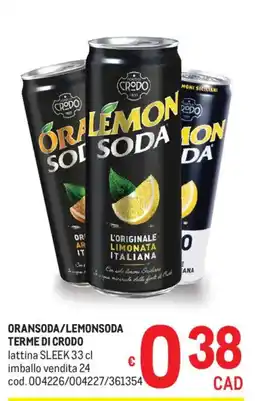 Metro Oransoda/lemonsoda TERME DI CRODO offerta