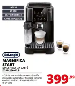 Comet DeLonghi MAGNIFICA START MACCHINA DA CAFFÈ ECAM220.60.B offerta