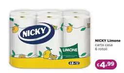 La Saponeria NICKY Limone carta casa 6 rotoli offerta
