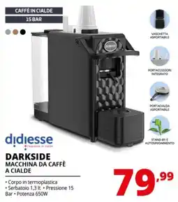 Comet Didesse darkside macchina da caffè a cialde offerta