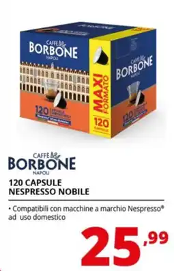 Comet Caffe borbone 120 capsule nespresso nobile offerta