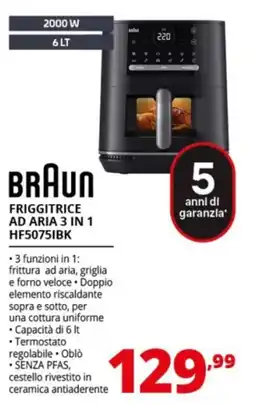 Comet BRAUN FRIGGITRICE AD ARIA 3 IN 1 HF50751BK offerta