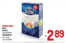Metro Riso scotti, carnaroli offerta