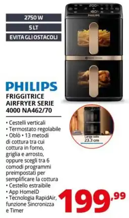 Comet PHILIPS FRIGGITRICE AIRFRYER SERIE 4000 NA462/70 offerta