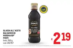 Metro Glassa all"aceto balsamico di modena igp" PONTI offerta