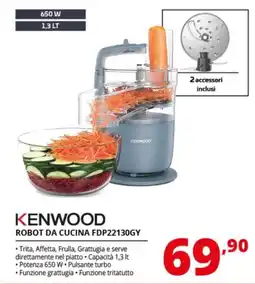 Comet KENWOOD ROBOT DA CUCINA FDP22130GY offerta