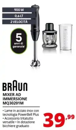 Comet BRAUN MIXER AD IMMERSIONE MQ30201M offerta