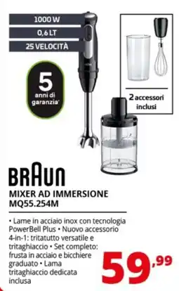 Comet BRAUN MIXER AD IMMERSIONE MQ55.254M offerta