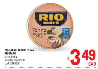 Metro Tonno all'olio di oliva RIO MARE offerta
