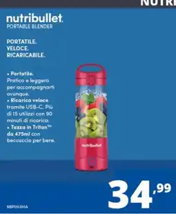 Comet Nutribullet portable blender NBP003MA offerta