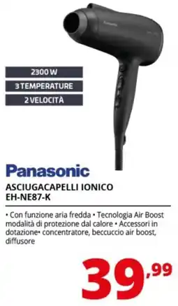 Comet Panasonic ASCIUGACAPELLI IONICO EH-NE87-K offerta