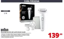 Comet BRAUN EPILATORE SILK ÉPIL WET & DRY SES9-061 SILVER offerta