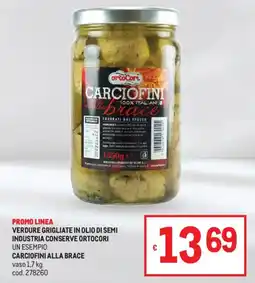 Metro Verdure grigliate in olio di semi industria conserve ortocori, carciofini alla brace offerta