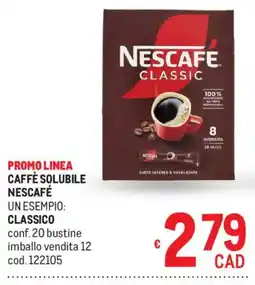 Metro Caffè solubile nescafé, classico offerta