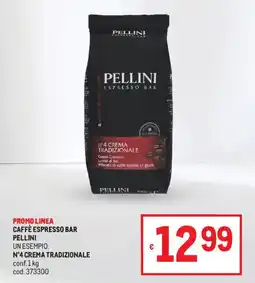 Metro Caffè espresso bar pellini, N°4 crema tradizionale offerta