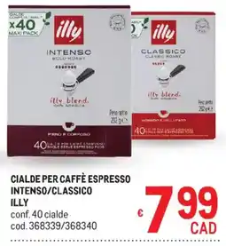 Metro Cialde per caffè espresso intenso/classico ILLY offerta