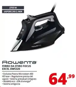 Comet Rowenta FERRO DA STIRO FOCUS EXCEL DW5320 offerta