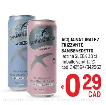 Metro Acqua naturale/ frizzante SAN BENEDETTO offerta