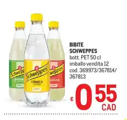 Metro Bibite SCHWEPPES offerta