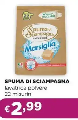 La Saponeria SPUMA DI SCIAMPAGNA lavatrice polvere 22 misurini offerta