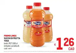 Metro Succhi di frutta YOGA offerta