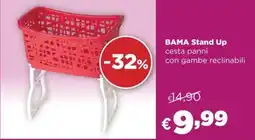 La Saponeria BAMA Stand Up cesta panni con gambe reclinabili offerta
