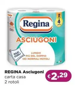 La Saponeria REGINA Asciugoni carta casa 2 rotoli offerta