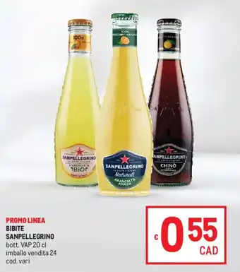 Metro Bibite SANPELLEGRINO offerta