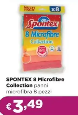 La Saponeria SPONTEX 8 Microfibre Collection panni microfibra 8 pezzi offerta