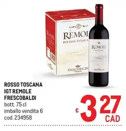 Metro Rosso toscana igt remole FRESCOBALDI offerta