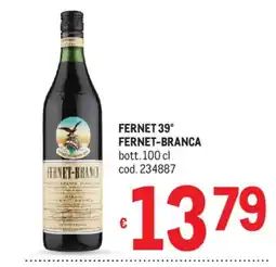 Metro Fernet 39° FERNET-BRANCA offerta