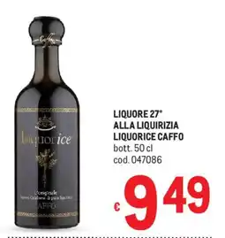 Metro Liquore 27° alla liquirizia liquorice CAFFO offerta