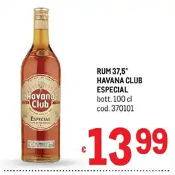 Metro Rum 37,5° havana club ESPECIAL offerta