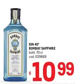 Metro Gin 40° BOMBAY SAPPHIRE offerta
