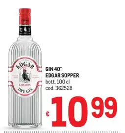 Metro Gin 40° EDGAR SOPPER offerta