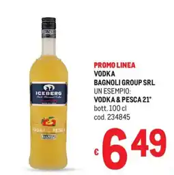 Metro Vodka bagnoli group srl, vodka & pesca 21° offerta