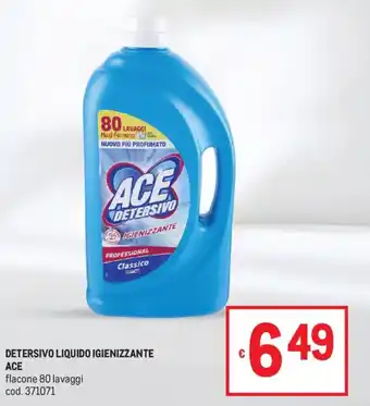 Metro Detersivo liquido igienizzante ACE offerta
