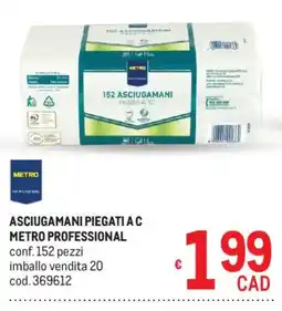 Metro Asciugamani piegati A C METRO PROFESSIONAL offerta